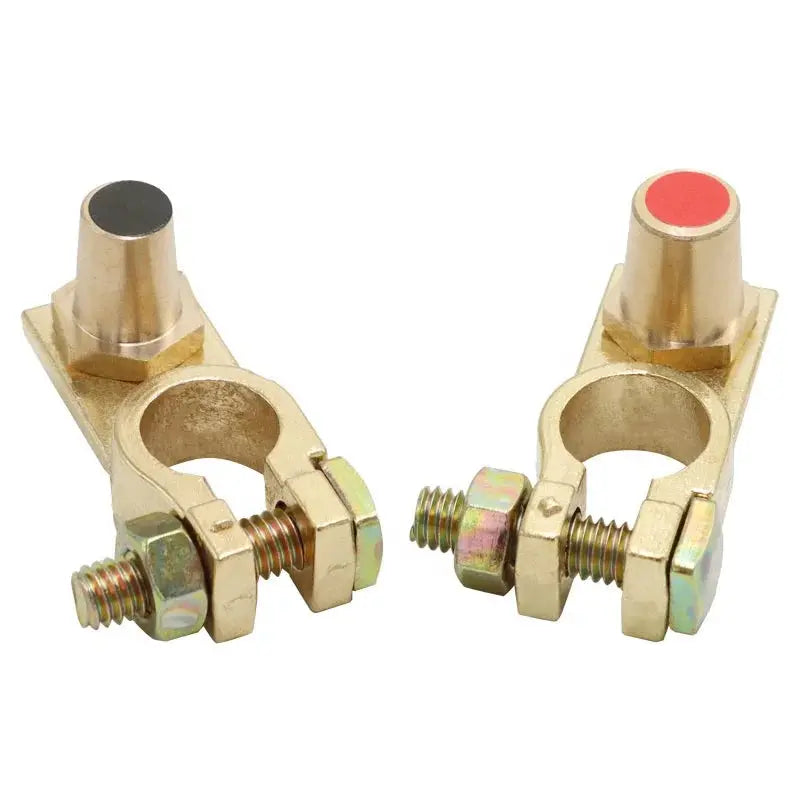 Battery Cable Terminal Clamps (1 Pair) – 12V/24V Marine Style Posts + Anti-Corrosion Washers – Positive 17–19mm / Negative 15–17mm Tuck's Performance