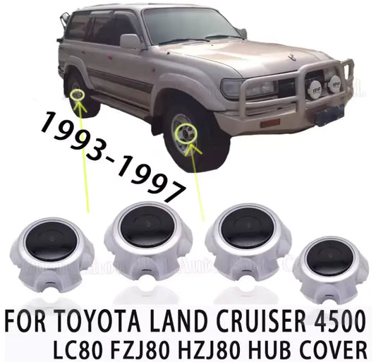 Black Wheel Centre Caps – Toyota Land Cruiser 80 Series (FZJ80, HDJ81, HZJ81) Tuck's Performance