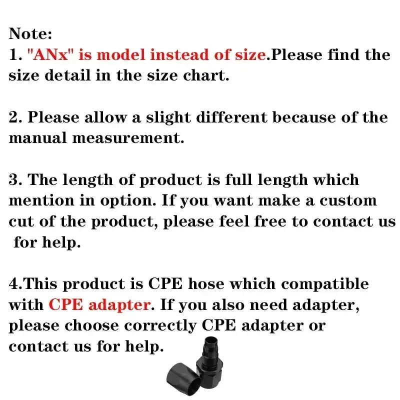 Braided Fuel Oil Hose Line – Universal AN4 to AN12 (CPE Rubber) Tuck's Performance