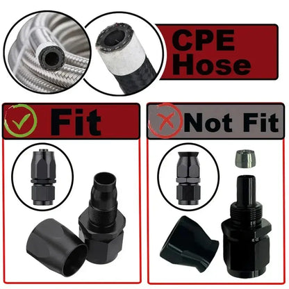 Braided Fuel Oil Hose Line – Universal AN4 to AN12 (CPE Rubber) Tuck's Performance