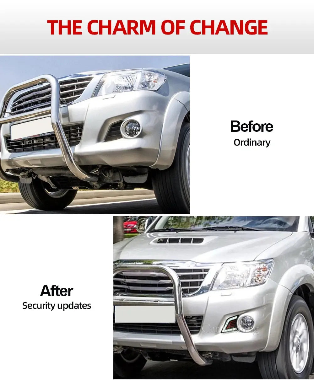 Car DRL For Toyota Hilux Vigo 2012 2013 2014 LED Daytime Running Light Daylight turn Signal lamp Fog lamp cover Tuck's Performance