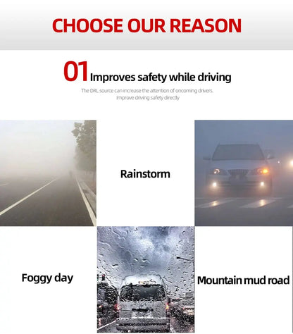 Car DRL For Toyota Hilux Vigo 2012 2013 2014 LED Daytime Running Light Daylight turn Signal lamp Fog lamp cover Tuck's Performance