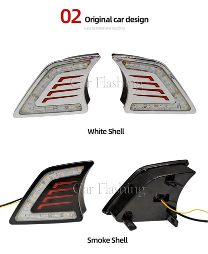 Car DRL For Toyota Hilux Vigo 2012 2013 2014 LED Daytime Running Light Daylight turn Signal lamp Fog lamp cover Tuck's Performance