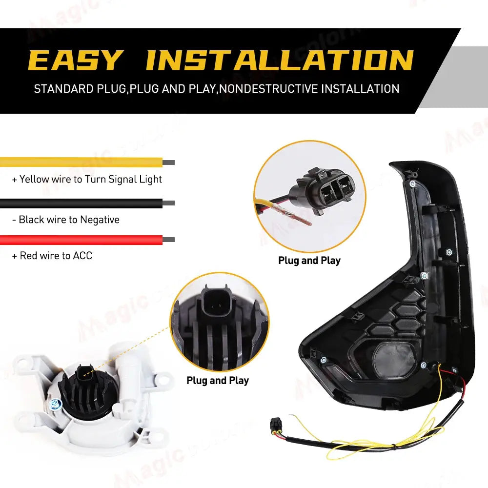 Car Light drl For Toyota Hilux 2024 2025 Daytime Running Light LED Fog Lamp Assembly Turn Signal Headlight Driving Lamp 12V Tuck's Performance
