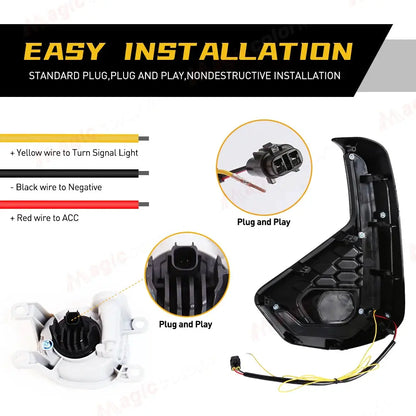Car Light drl For Toyota Hilux 2024 2025 Daytime Running Light LED Fog Lamp Assembly Turn Signal Headlight Driving Lamp 12V Tuck's Performance