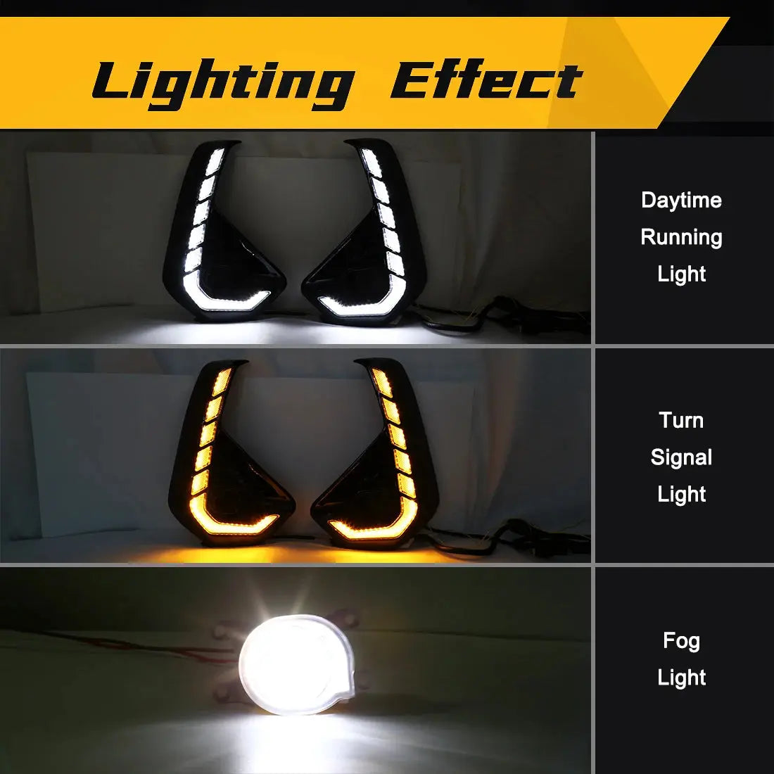 Car Light drl For Toyota Hilux 2024 2025 Daytime Running Light LED Fog Lamp Assembly Turn Signal Headlight Driving Lamp 12V Tuck's Performance