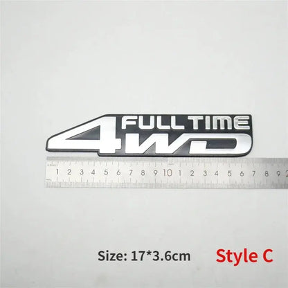 Car Rear 4WD Full Time Emblem Styling Sticker Trunk Logo Decal Taigate Nameplate for Land Cruiser FJ60 62 FJ80 FZJ80 LX450