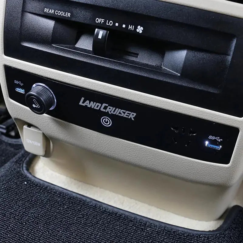 Car Rear Sear Multifuction USB Socket Port Voltmeter Charger Cigarette lighter Rocker Switch For Toyota Land Cruiser 200 Tuck's Performance