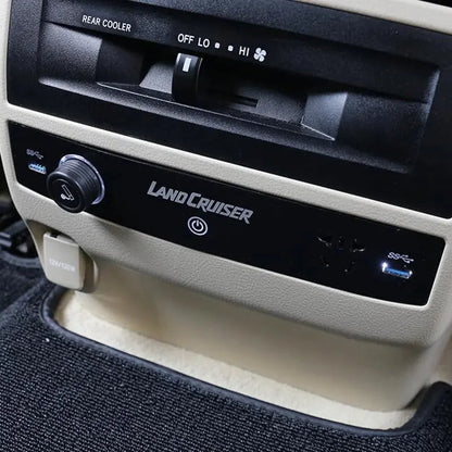 Car Rear Sear Multifuction USB Socket Port Voltmeter Charger Cigarette lighter Rocker Switch For Toyota Land Cruiser 200 Tuck's Performance