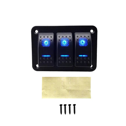 Car Rocker Switch Digital Voltmeter Dual USB Port 12V Outlet 12V/24V ON Off Toggle Switch panel Tuck's Performance