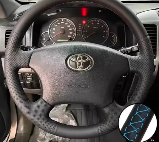 DIY Microfiber Leather Steering Wheel Cover – Fits Prado 120, Tacoma, 4Runner, Hilux, Highlander Tuck's Performance