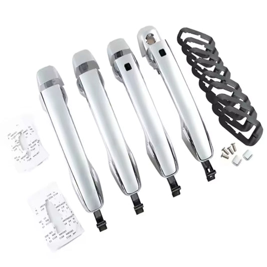 Chrome Door Handle Set for Toyota Hilux N80 2015–2024 with Keyhole & Smart Key Sensor

