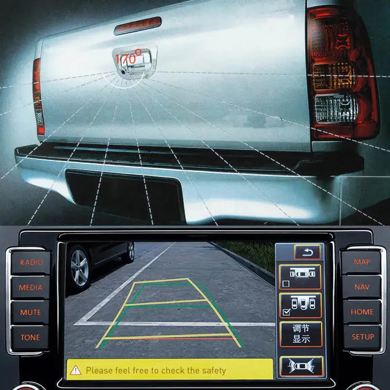 For Toyota Hilux 2005-2014 Rear Tailgate Handle Camera Rearview Camera Backup Camera Reverse Parking Camera