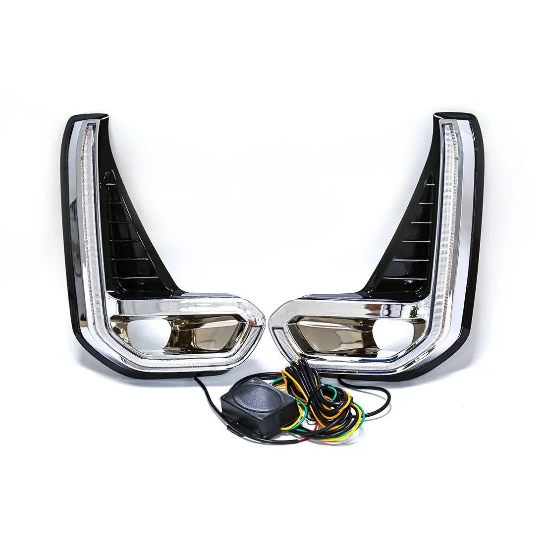 For Toyota Hilux Revo 2020 2021 Led DRL Fog Lamp Daytime Running Light Day Bumper Driving Waterproof Turn Signal Wires Switch Tuck's Performance