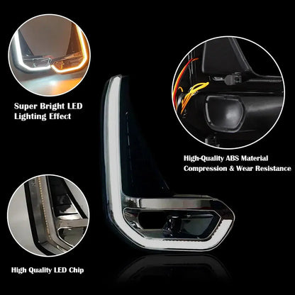 For Toyota Hilux Revo 2020 2021 Led Fog Lamp Daytime Running Light Day Bumper Driving Turn Signal Wires Switch Car Accessories Tuck's Performance