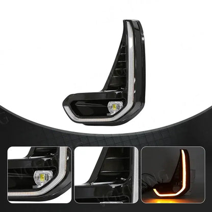 For Toyota Hilux Revo 2020 2021 Led Fog Lamp Daytime Running Light Day Bumper Driving Turn Signal Wires Switch Car Accessories Tuck's Performance