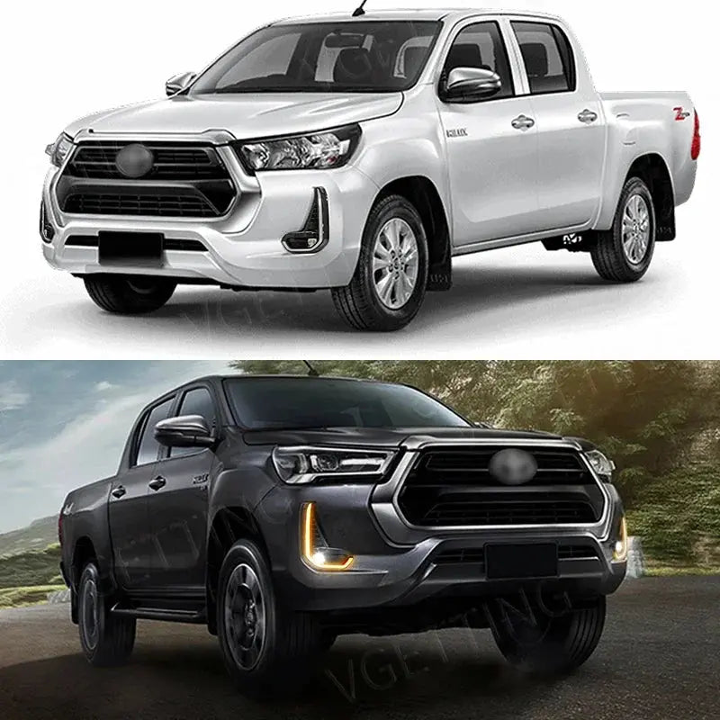 For Toyota Hilux Revo 2020 2021 Led Fog Lamp Daytime Running Light Day Bumper Driving Turn Signal Wires Switch Car Accessories Tuck's Performance