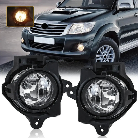For Toyota Hilux Vigo MK7 2011 2012 2013 2014 2015 LED Car Fog Lamps Front Bumper Headlight Halogen Bulb With Wires Accessories Tuck's Performance