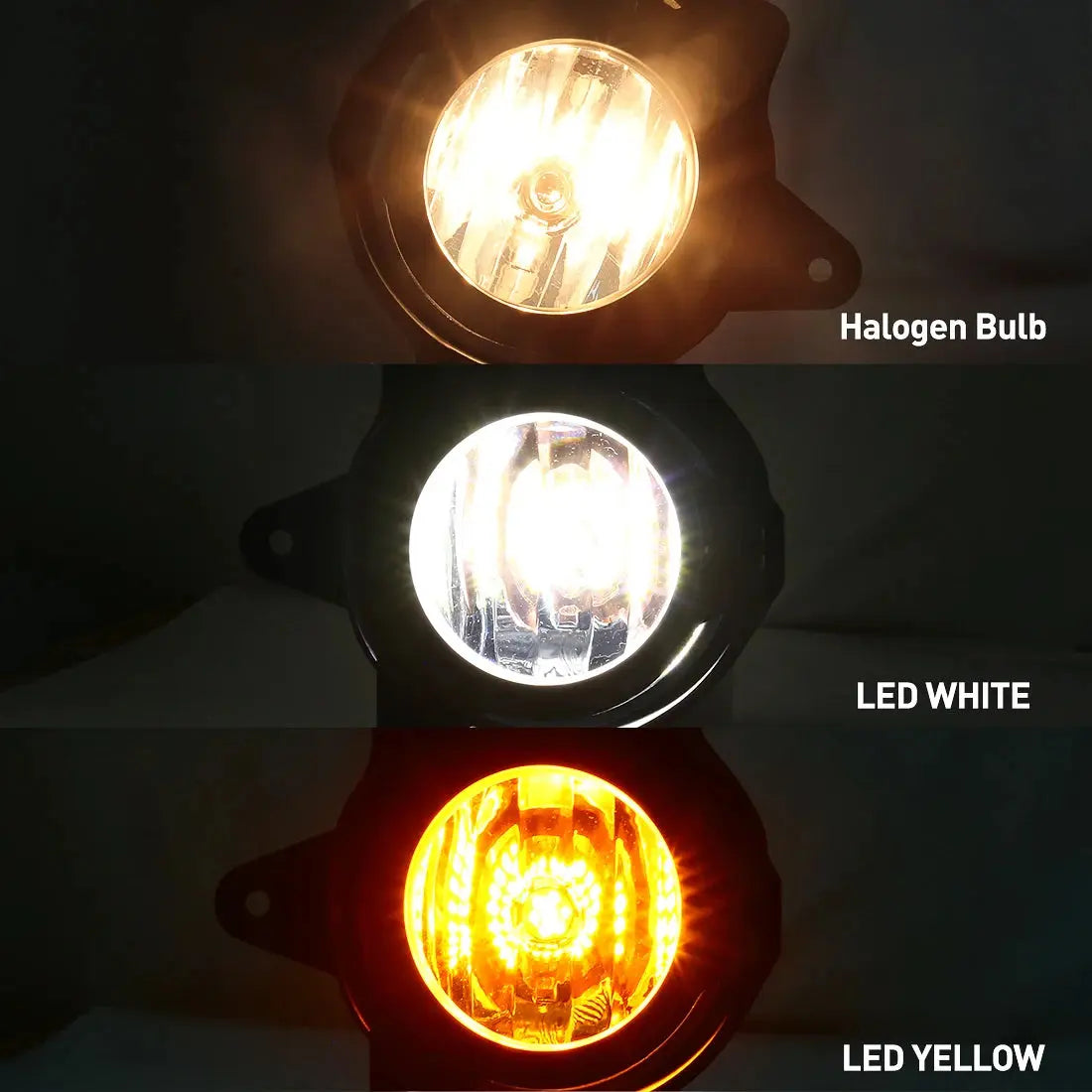 For Toyota Hilux Vigo MK7 2011 2012 2013 2014 2015 LED Car Fog Lamps Front Bumper Headlight Halogen Bulb With Wires Accessories Tuck's Performance