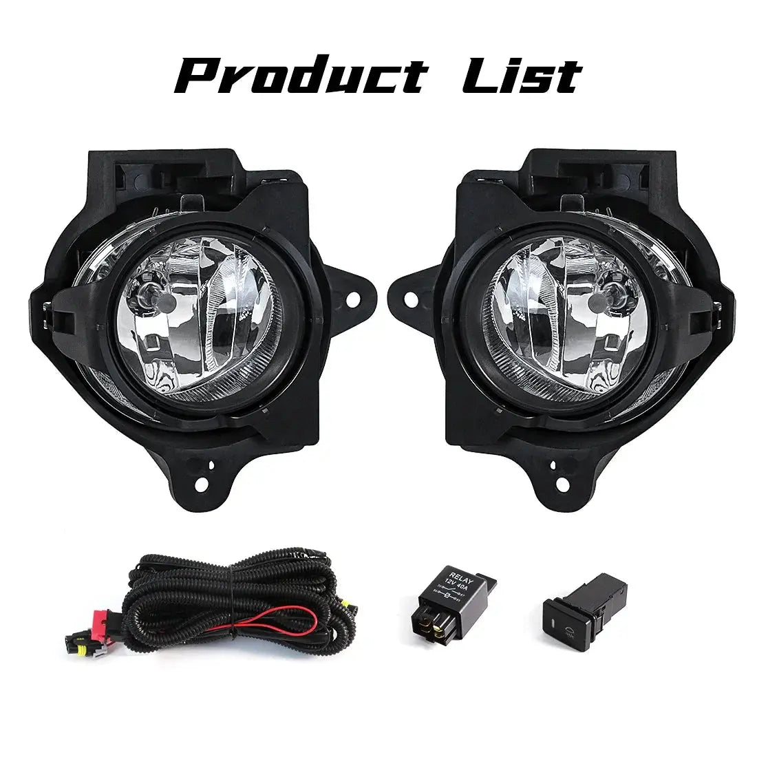 For Toyota Hilux Vigo MK7 2011 2012 2013 2014 2015 LED Car Fog Lamps Front Bumper Headlight Halogen Bulb With Wires Accessories Tuck's Performance