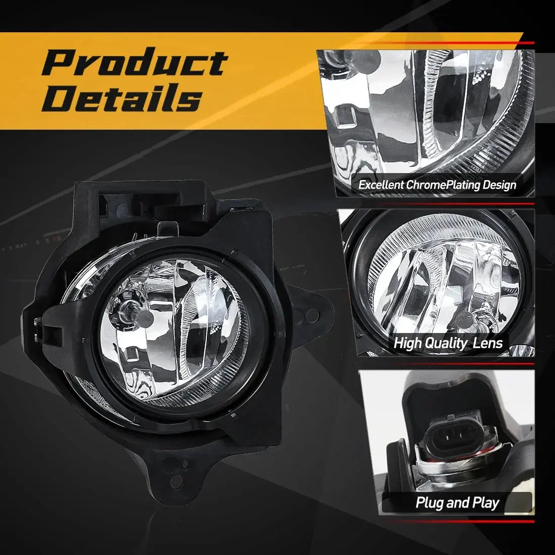 For Toyota Hilux Vigo MK7 2011 2012 2013 2014 2015 LED Car Fog Lamps Front Bumper Headlight Halogen Bulb With Wires Accessories Tuck's Performance
