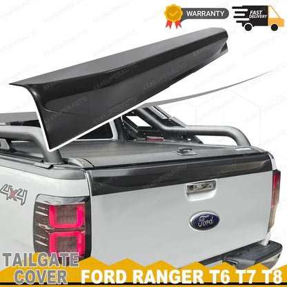 Ford Ranger 2012–2022 Tailgate Rail Guard Cover – No Drill ABS Rear Protector Tuck's Performance