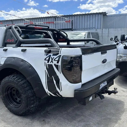 Ford Ranger 2012–2022 Tailgate Rail Guard Cover – No Drill ABS Rear Protector Tuck's Performance