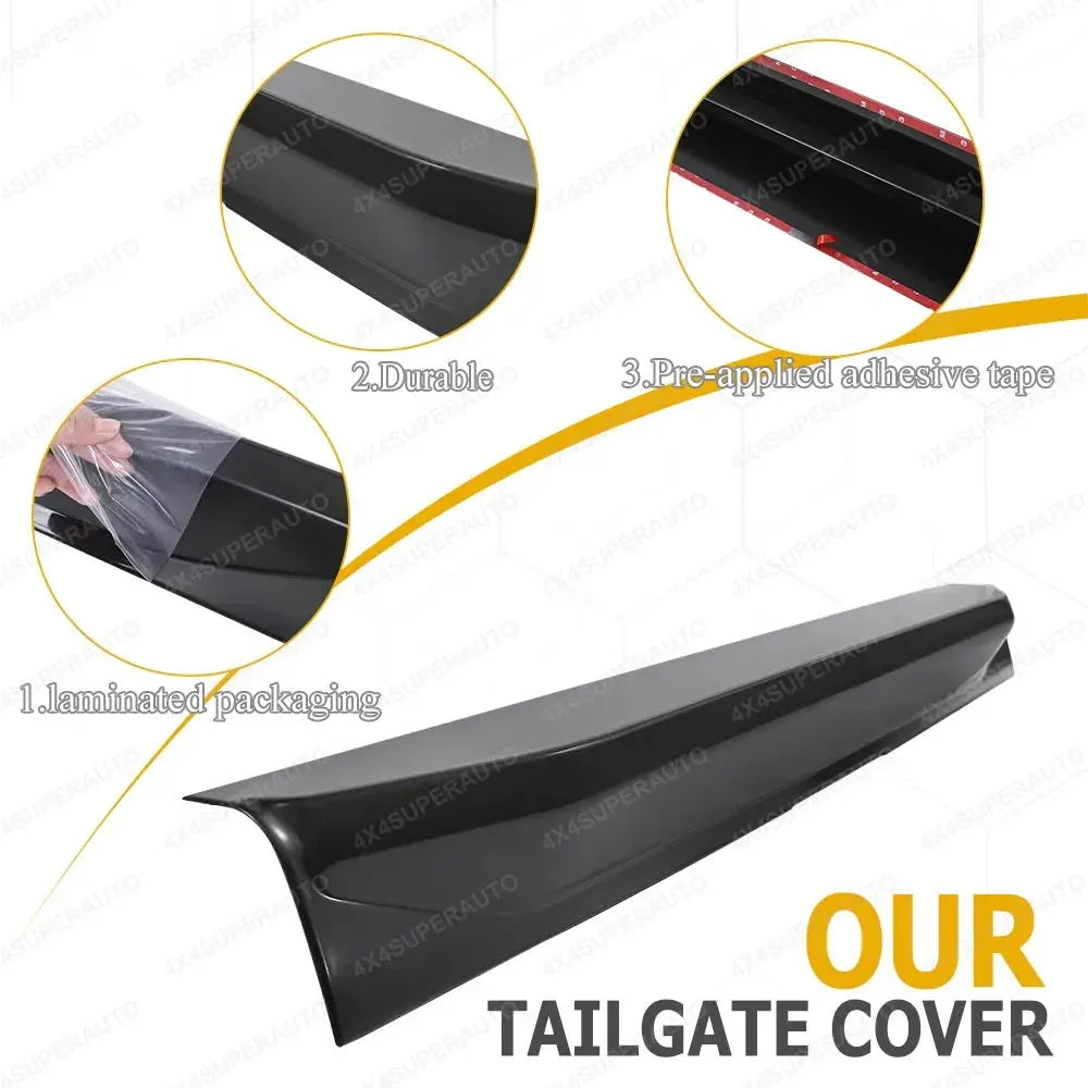 Ford Ranger 2012–2022 Tailgate Rail Guard Cover – No Drill ABS Rear Protector Tuck's Performance