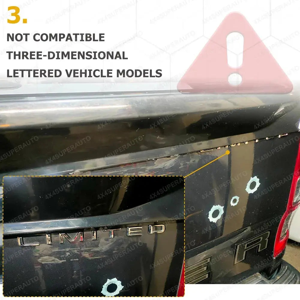 Ford Ranger 2012–2022 Tailgate Rail Guard Cover – No Drill ABS Rear Protector Tuck's Performance