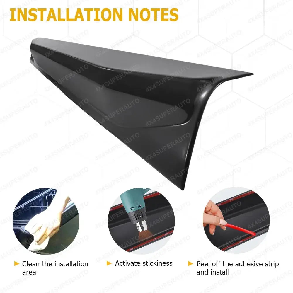 Ford Ranger 2012–2022 Tailgate Rail Guard Cover – No Drill ABS Rear Protector Tuck's Performance