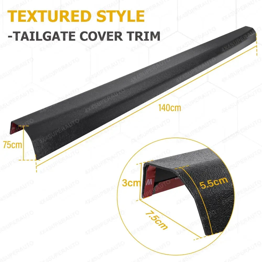 Ford Ranger 2012–2022 Tailgate Rail Guard Cover – No Drill ABS Rear Protector Tuck's Performance