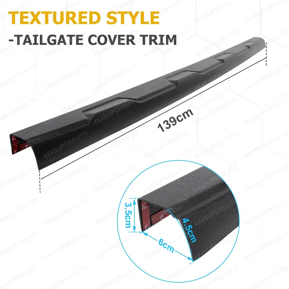 Ford Ranger 2012–2022 Tailgate Rail Guard Cover – No Drill ABS Rear Protector Tuck's Performance