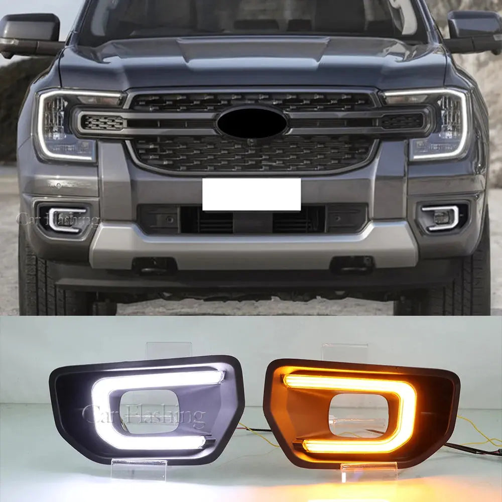Ford Ranger 2022+ LED Daytime Running Lights – Dynamic Indicator DRL Fog Light Upgrade Tuck's Performance
