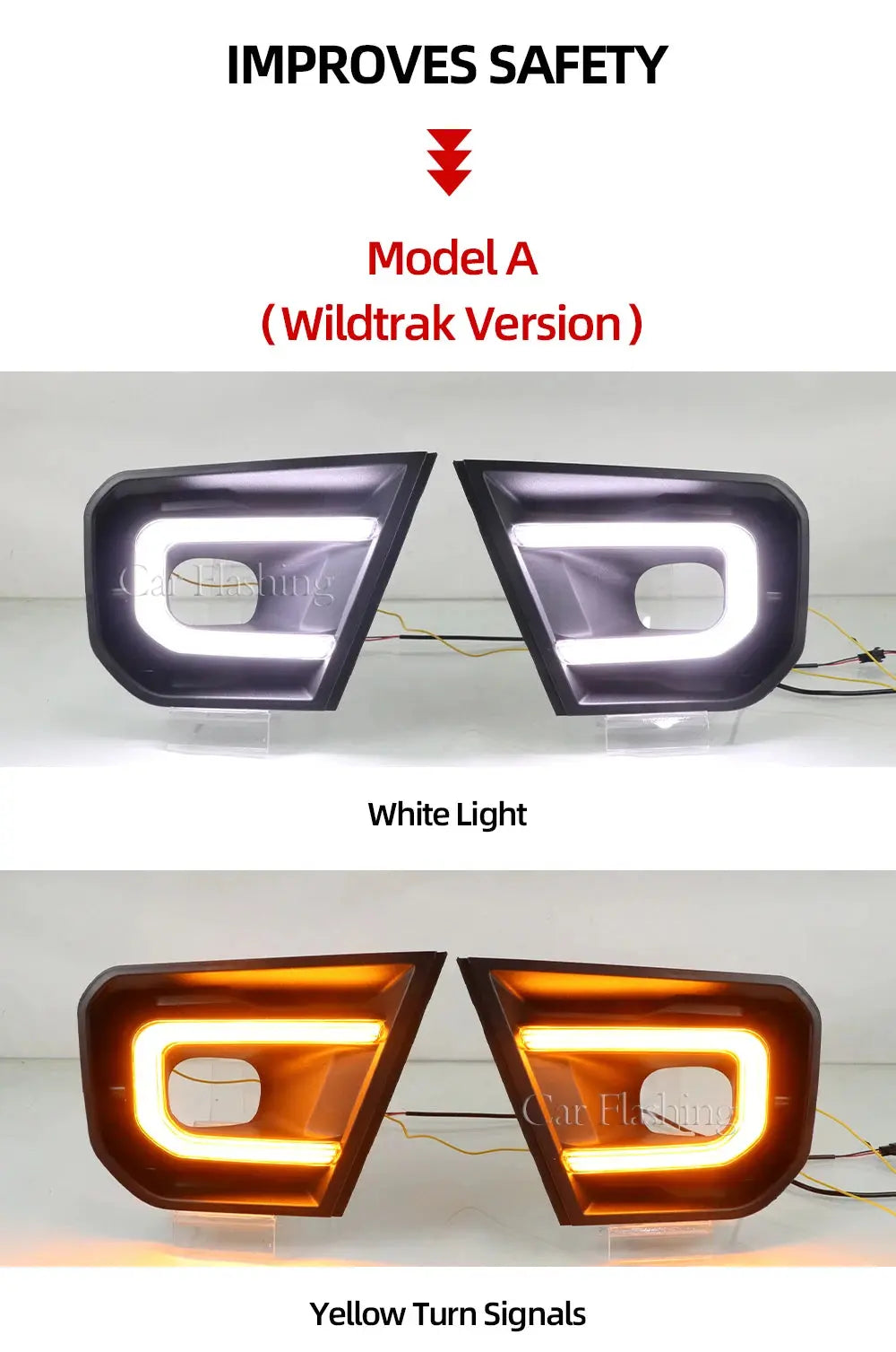 Ford Ranger 2022+ LED Daytime Running Lights – Dynamic Indicator DRL Fog Light Upgrade Tuck's Performance