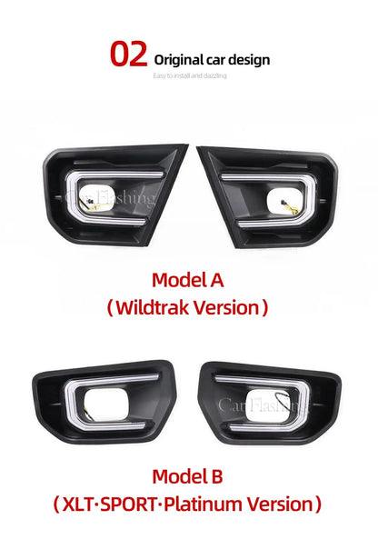 Ford Ranger 2022+ LED Daytime Running Lights – Dynamic Indicator DRL Fog Light Upgrade Tuck's Performance