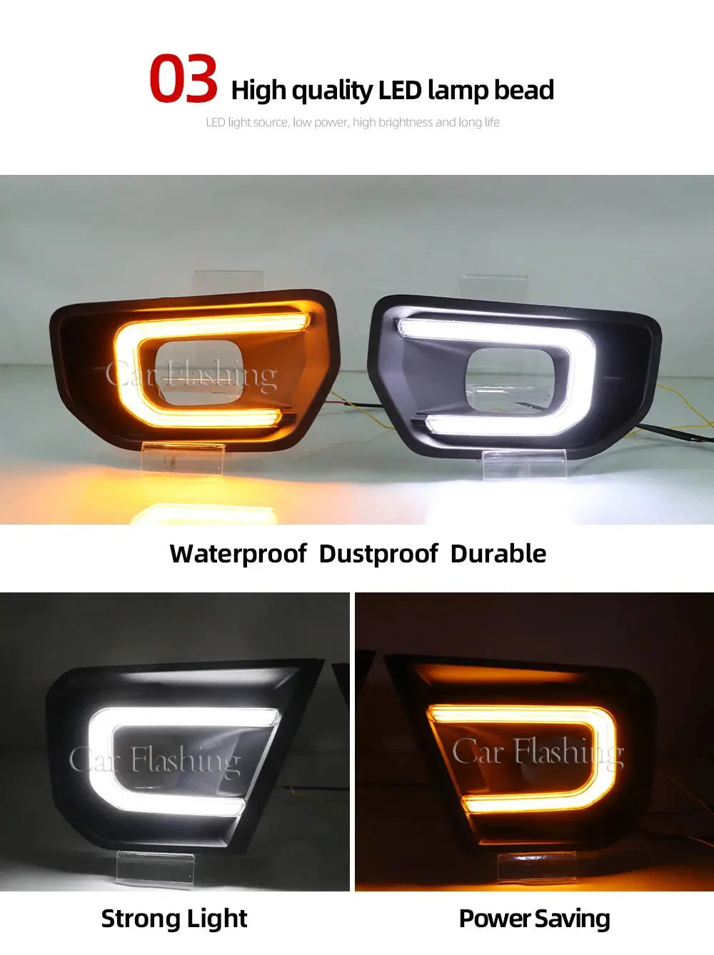 Ford Ranger 2022+ LED Daytime Running Lights – Dynamic Indicator DRL Fog Light Upgrade Tuck's Performance