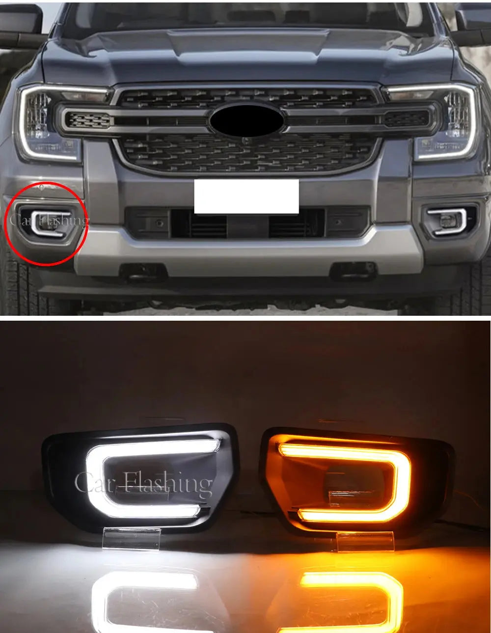Ford Ranger 2022+ LED Daytime Running Lights – Dynamic Indicator DRL Fog Light Upgrade Tuck's Performance