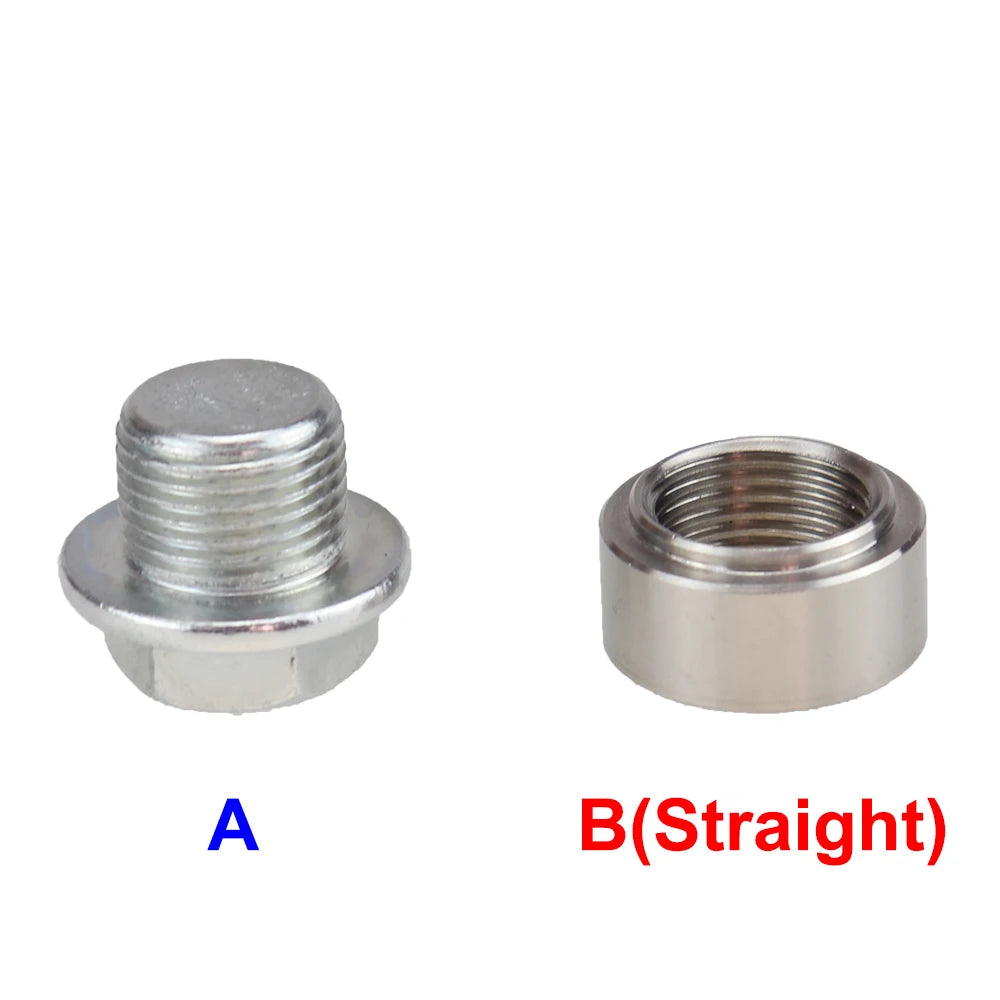 Oxygen Sensor Stainless Steels Bung Plug Nut Stepped Mounting Cap Kit Plug Nut Plug Wideband Nut Fitting Weld Bungs M18X1.5 Tuck's Performance
