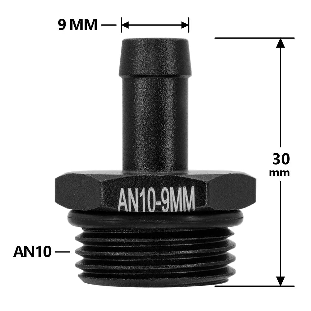 1Pcs Aluminum Alloy AN6/AN8/AN10/AN12 to AN/M14/M16/M18x1.5 Metric Fuel Hose Adapter Pipe Thread Fitting for Oil Cooler System Tuck's Performance