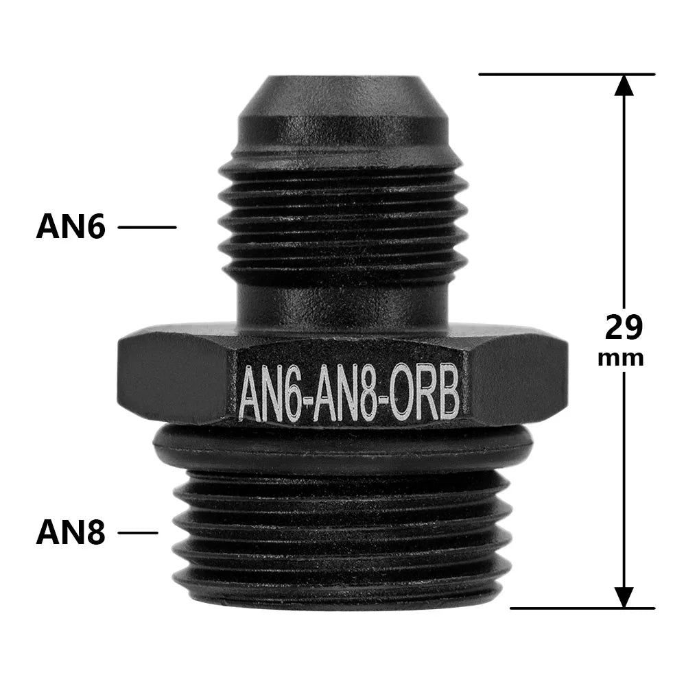 1Pcs Aluminum Alloy AN6/AN8/AN10/AN12 to AN/M14/M16/M18x1.5 Metric Fuel Hose Adapter Pipe Thread Fitting for Oil Cooler System Tuck's Performance