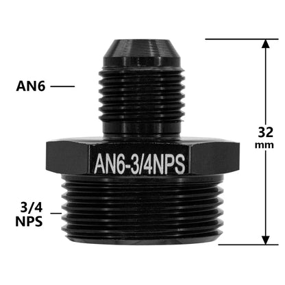 1Pcs Aluminum Alloy AN6/AN8/AN10/AN12 to AN/M14/M16/M18x1.5 Metric Fuel Hose Adapter Pipe Thread Fitting for Oil Cooler System Tuck's Performance