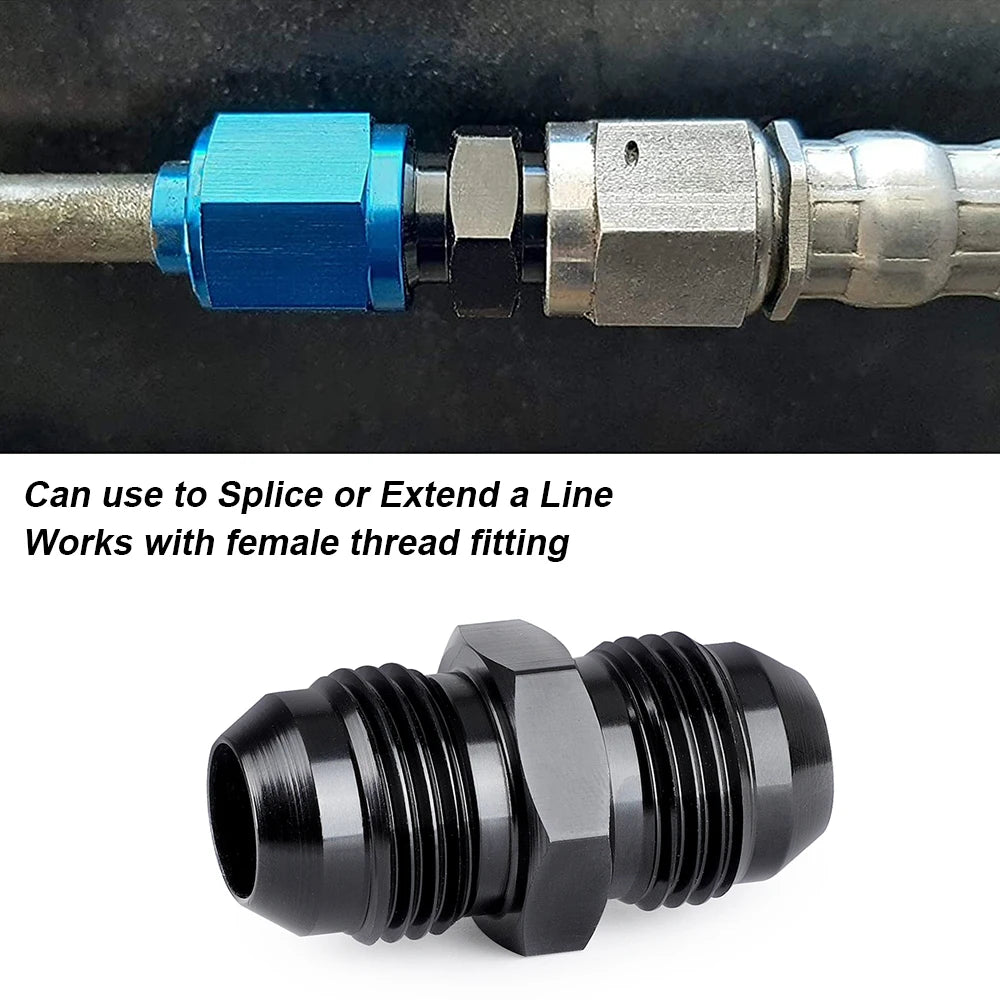 Oil Fuel Hose End Adapter an Straight AN Male To AN Male Coupler AN4 AN6 AN8 AN10 Fittings Aluminum Male Flare AN8 Fitting Tuck's Performance