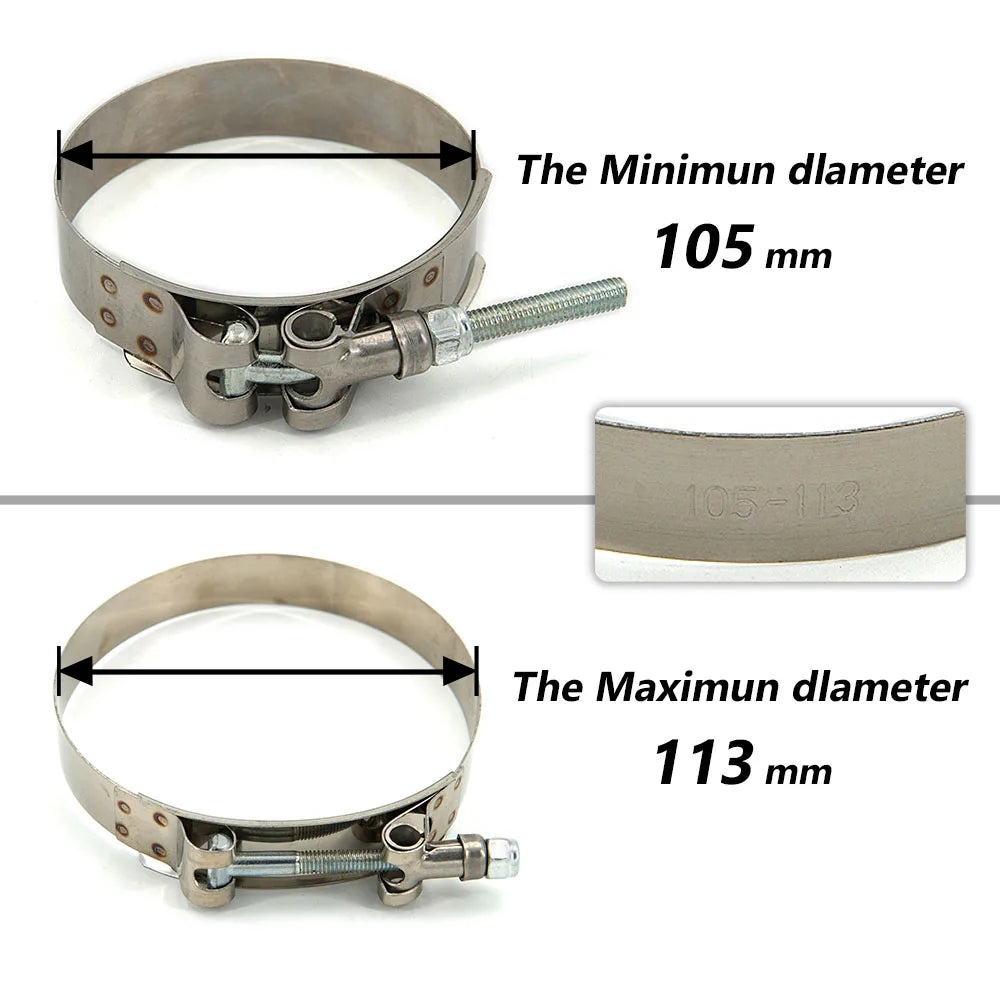 1 Pc 2.0" 2.25" 2.5" 2.75" 3.0" 3.25" 3.5" 4.0" T-Bolt Exhaust Clamp Intake Turbo Exhaust Intercooler Silicone Coupler Tuck's Performance