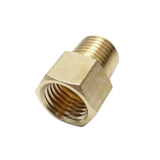 Extreme 1/8" NPT Female to 1/8" BSPT Male Sensor Send Adapter Reducer Universal Brass Connector Fitting Tuck's Performance