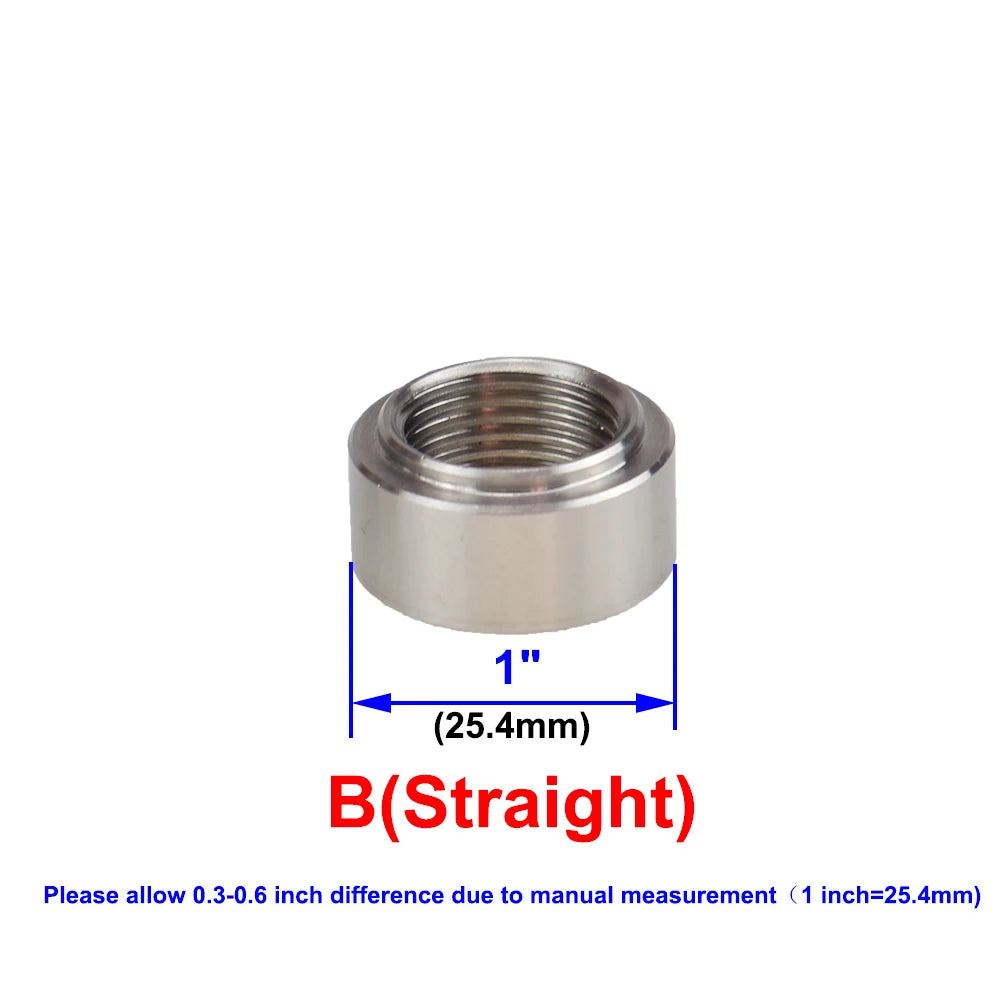 Oxygen Sensor Stainless Steels Bung Plug Nut Stepped Mounting Cap Kit Plug Nut Plug Wideband Nut Fitting Weld Bungs M18X1.5 Tuck's Performance