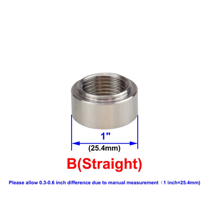Oxygen Sensor Stainless Steels Bung Plug Nut Stepped Mounting Cap Kit Plug Nut Plug Wideband Nut Fitting Weld Bungs M18X1.5 Tuck's Performance