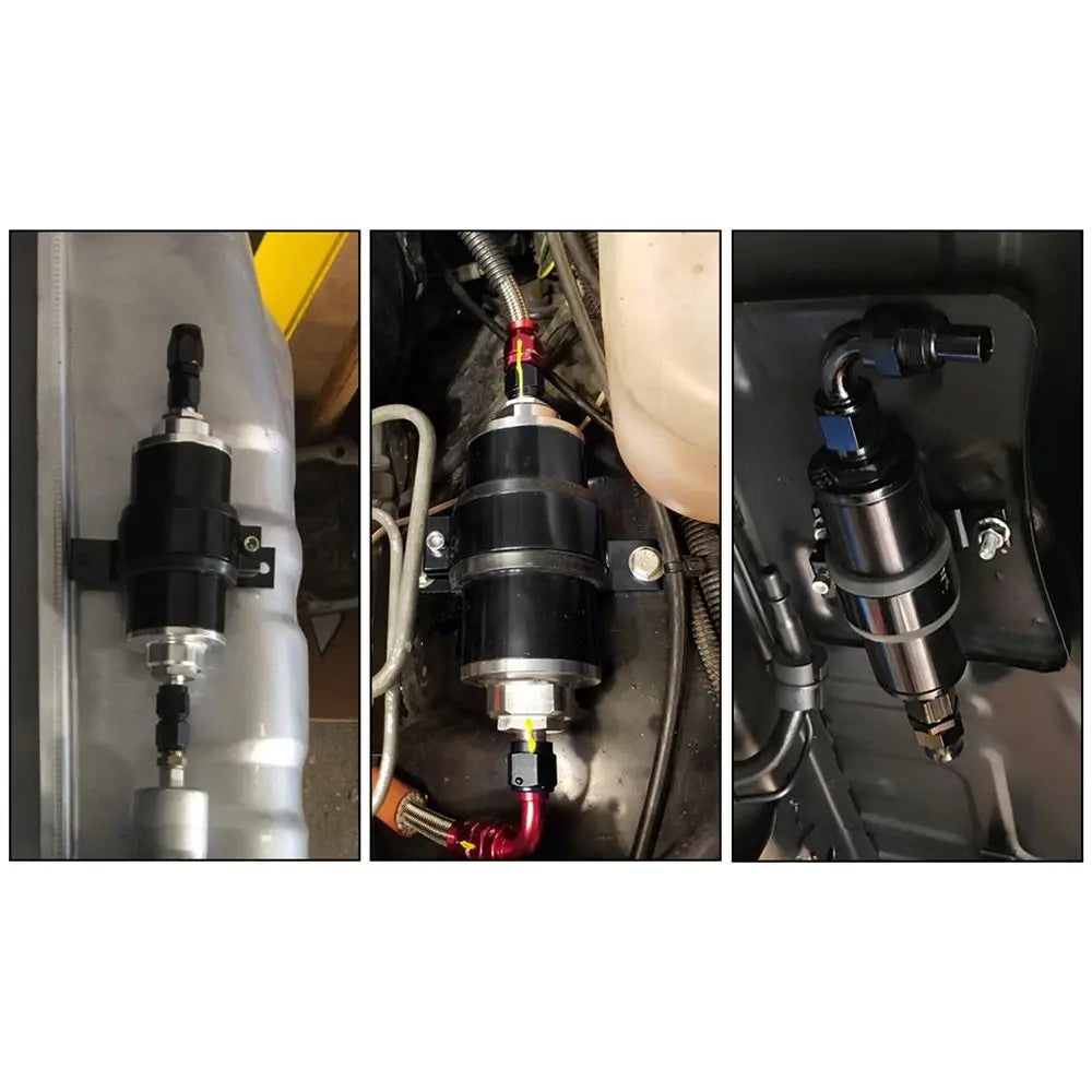 60MM Single External Fuel Filter Mounting Bracket, Aluminum Fuel Pump Clamp Cradle Holder Tuck's Performance