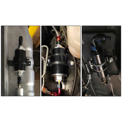 60MM Single External Fuel Filter Mounting Bracket, Aluminum Fuel Pump Clamp Cradle Holder Tuck's Performance