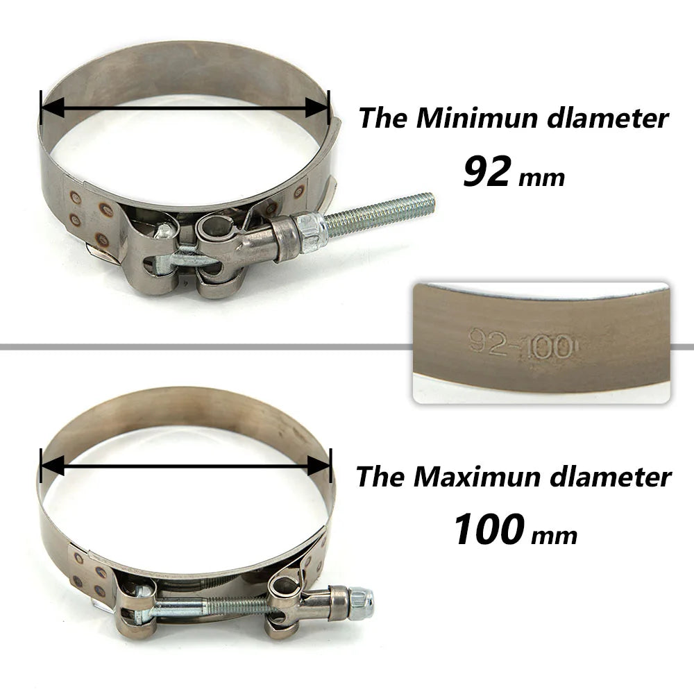 1 Pc 2.0" 2.25" 2.5" 2.75" 3.0" 3.25" 3.5" 4.0" T-Bolt Exhaust Clamp Intake Turbo Exhaust Intercooler Silicone Coupler Tuck's Performance