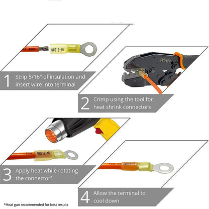 240pc Heat Shrink Ring & Spade Connector Kit product view 13